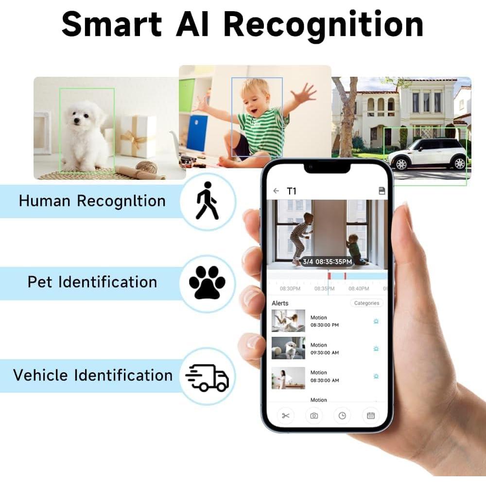 Cámara de Seguridad Rraycom T1 2K WiFi Interior 4MP