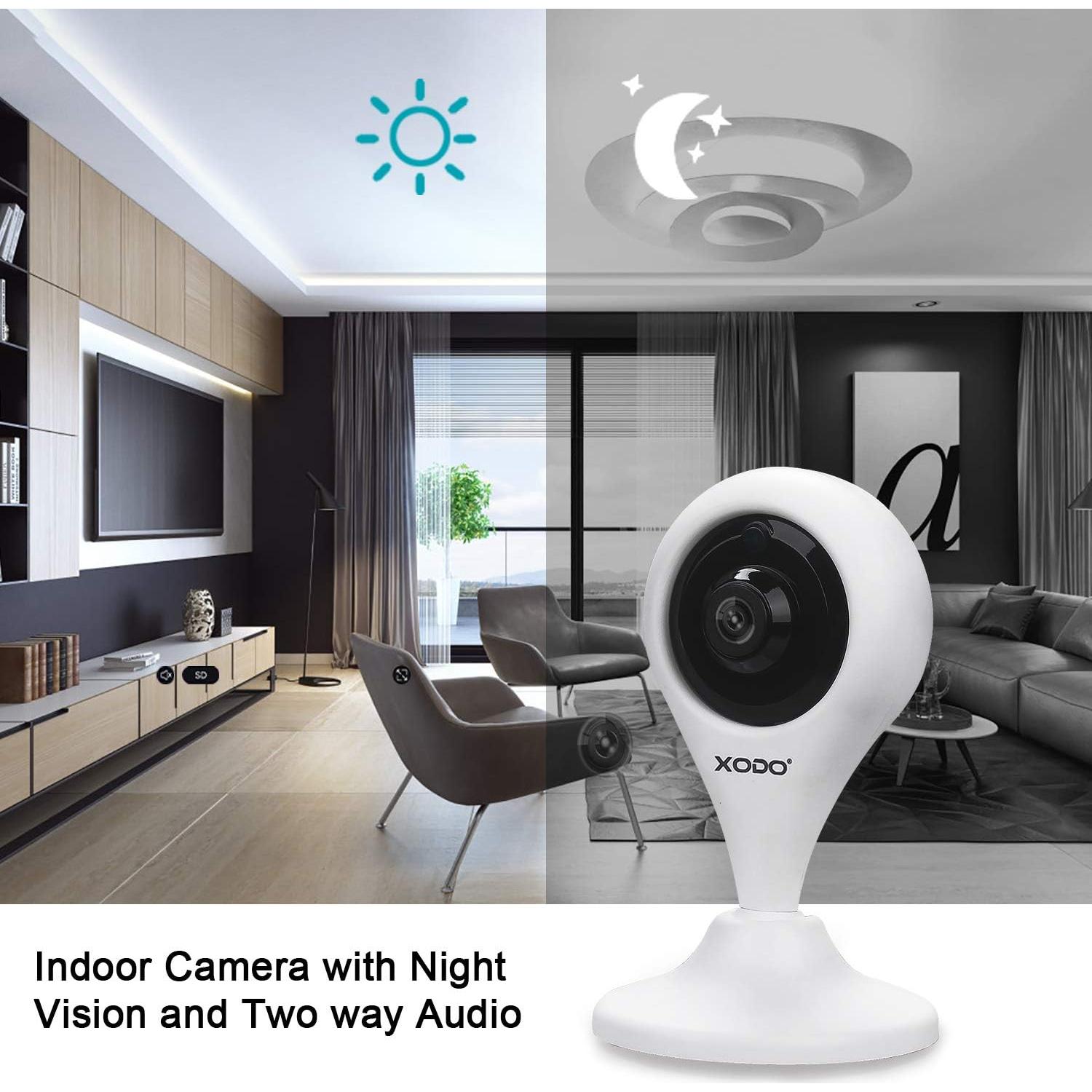 Cámara de Seguridad Inalámbrica XODO E4, Full HD 1080P, 2 Unidades