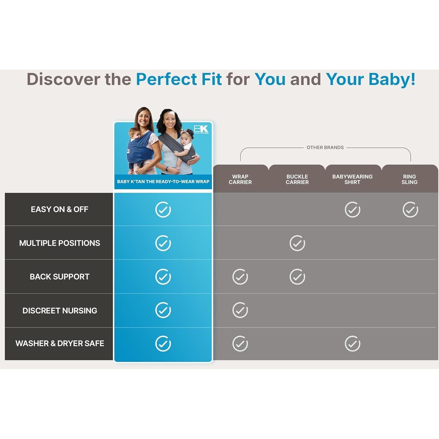 Portabebés Breeze Baby K'tan Algodón 100% Transpirable XL