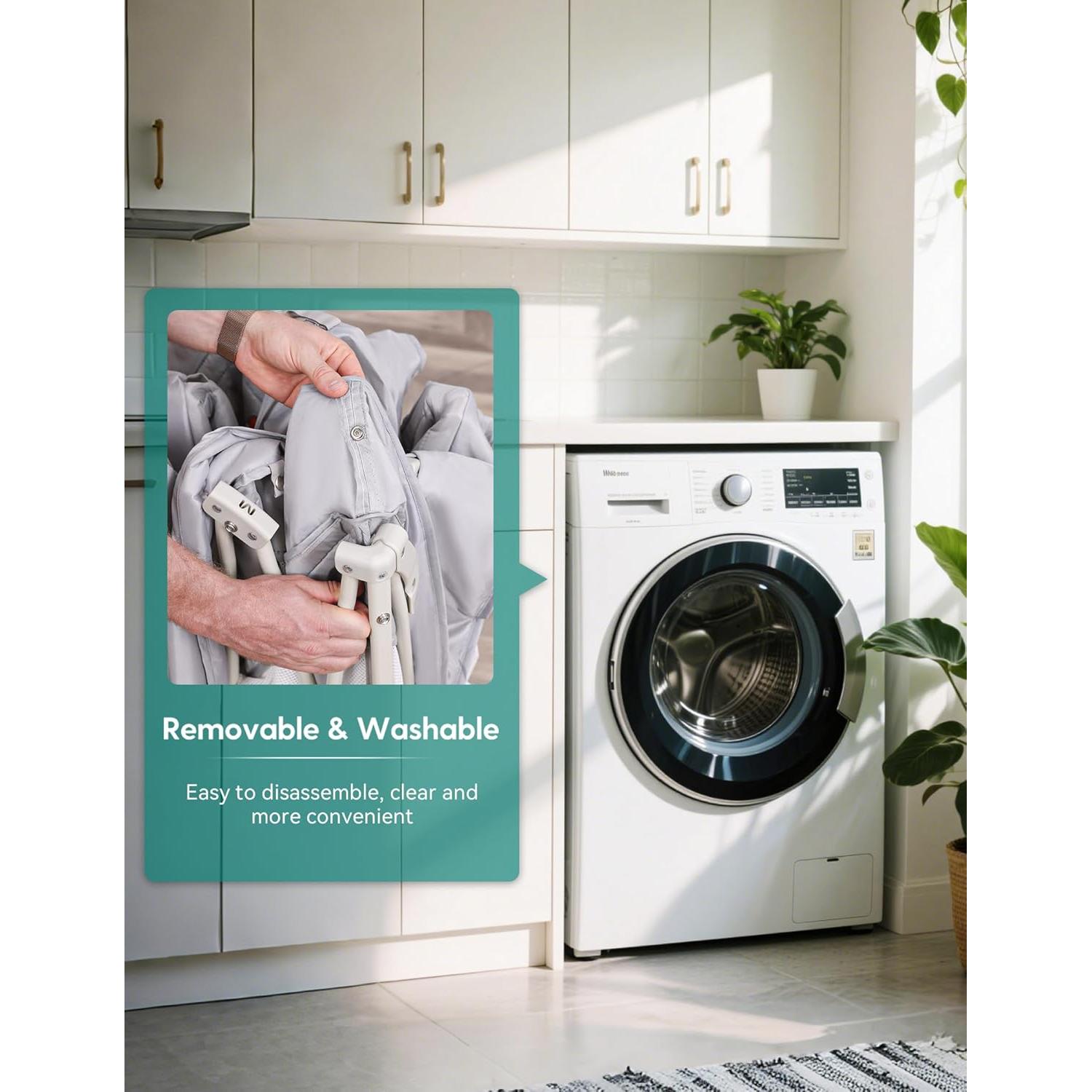 Parque Infantil Plegable Babelio 116.84 cm Gris - Seguro y Portátil