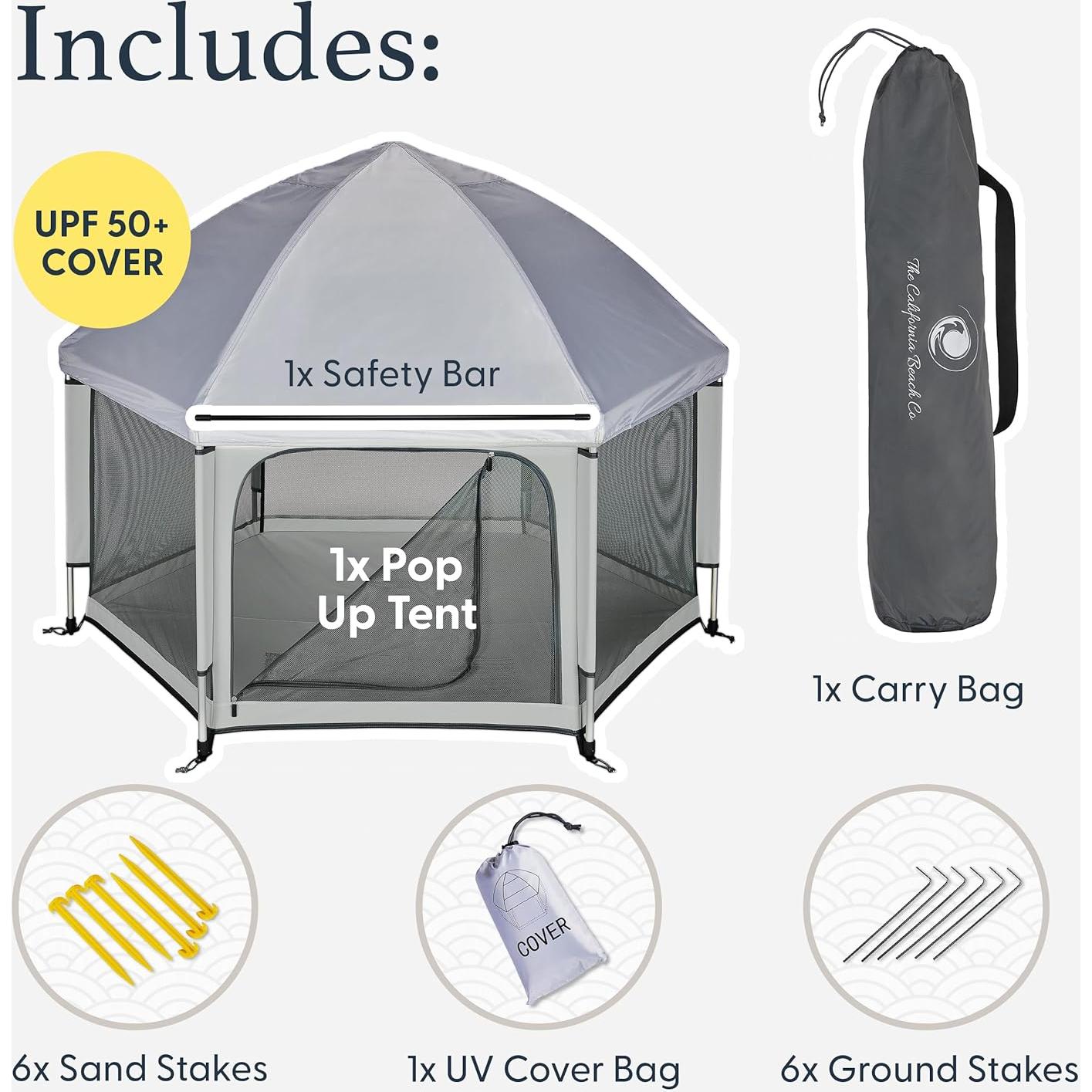 Parque Infantil Plegable Pop 'N Go Gris Claro - 150x134 cm