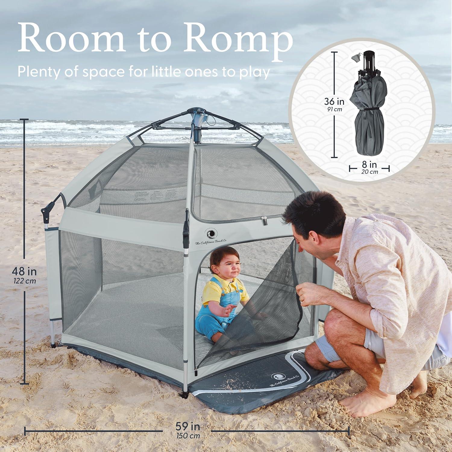 Parque Infantil Plegable Pop 'N Go Gris Claro - 150x134 cm