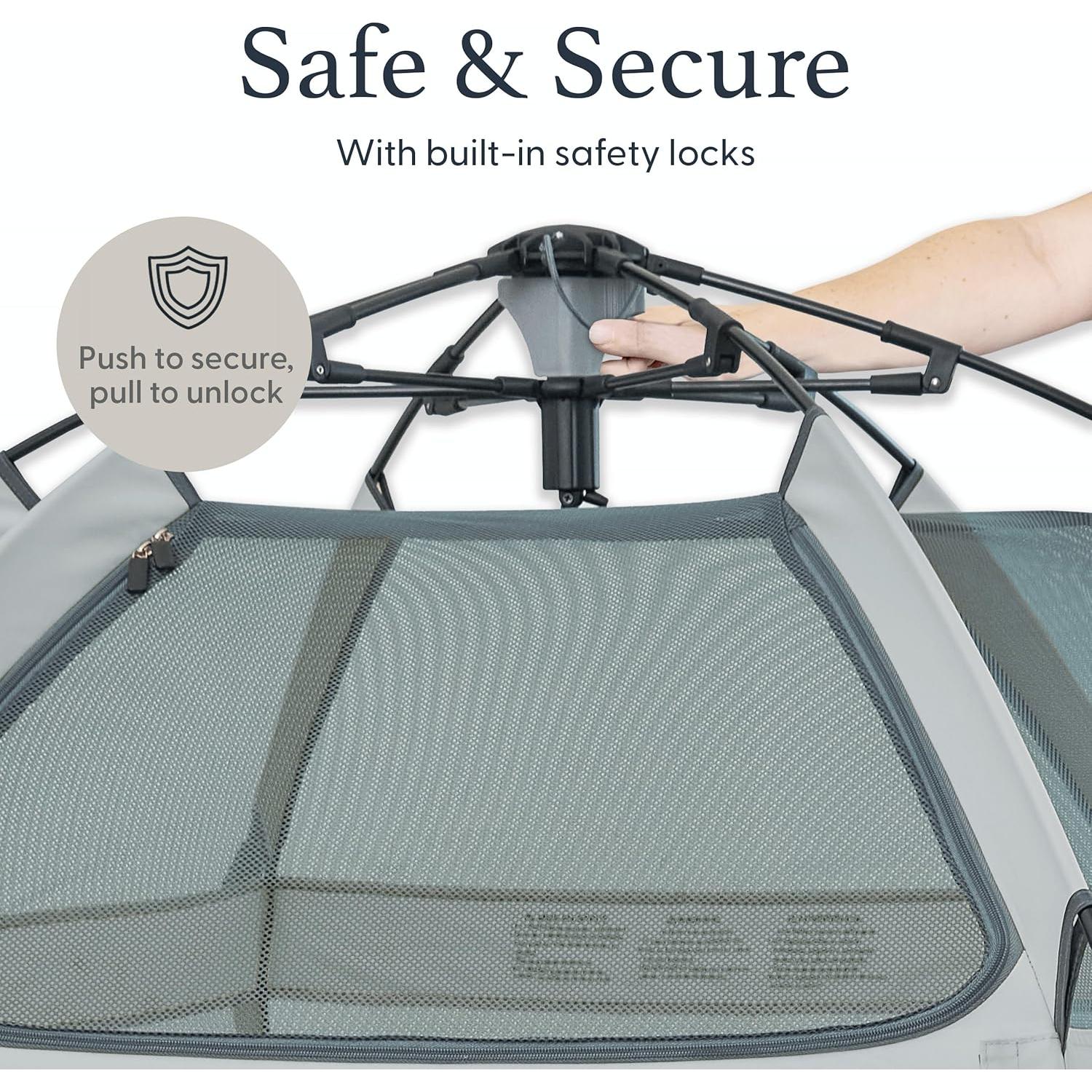 Parque Infantil Plegable Pop 'N Go Gris Claro - 150x134 cm