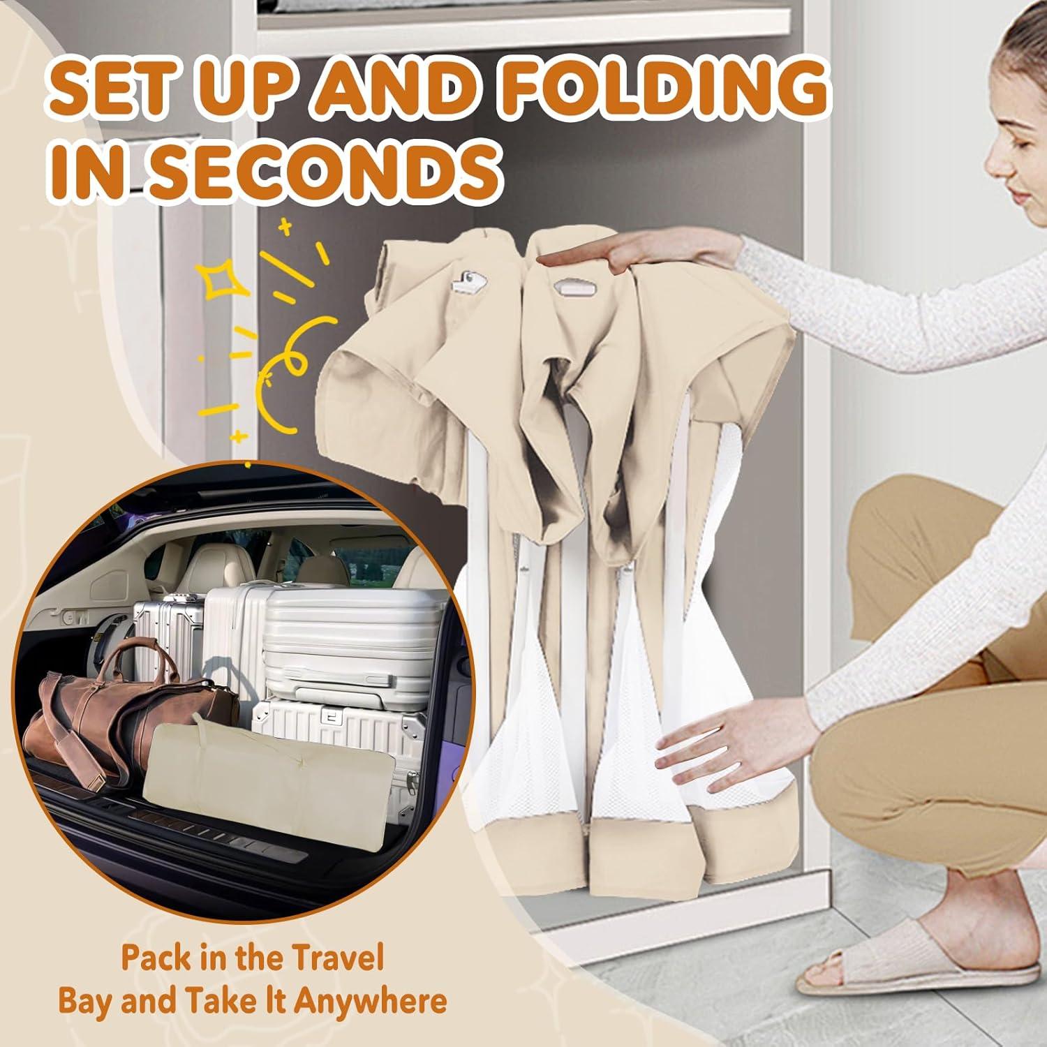 Parque Infantil Plegable Amarillo ETWL-099 127x127 cm con Pelotas