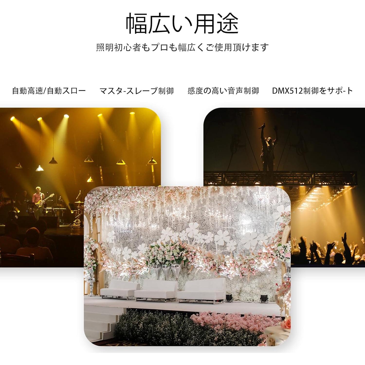 BETOPPER Focos LED 100W DMX para Escenario y Eventos