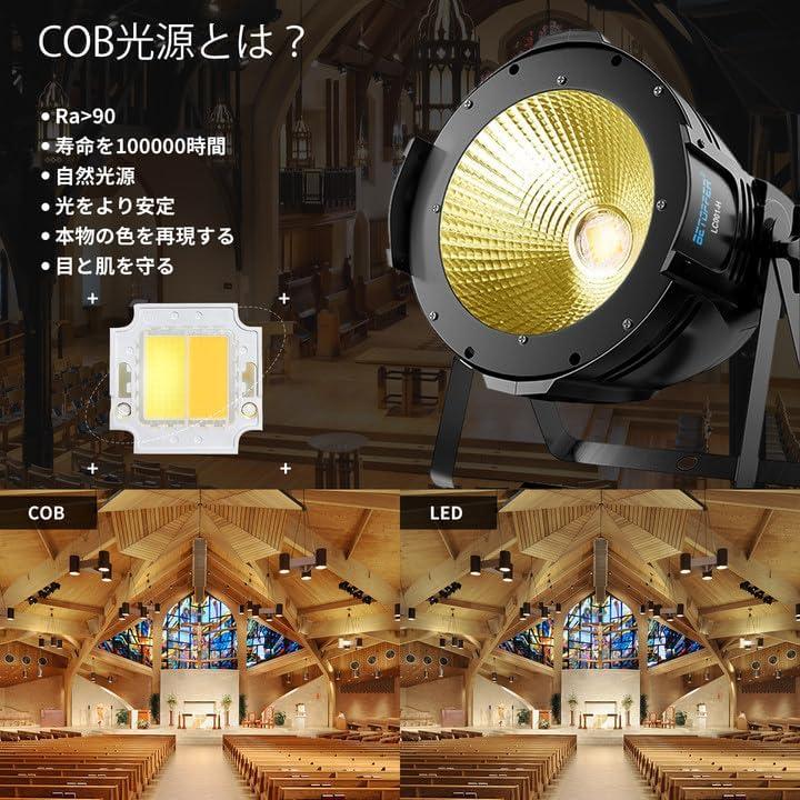 BETOPPER Focos LED 100W DMX para Escenario y Eventos