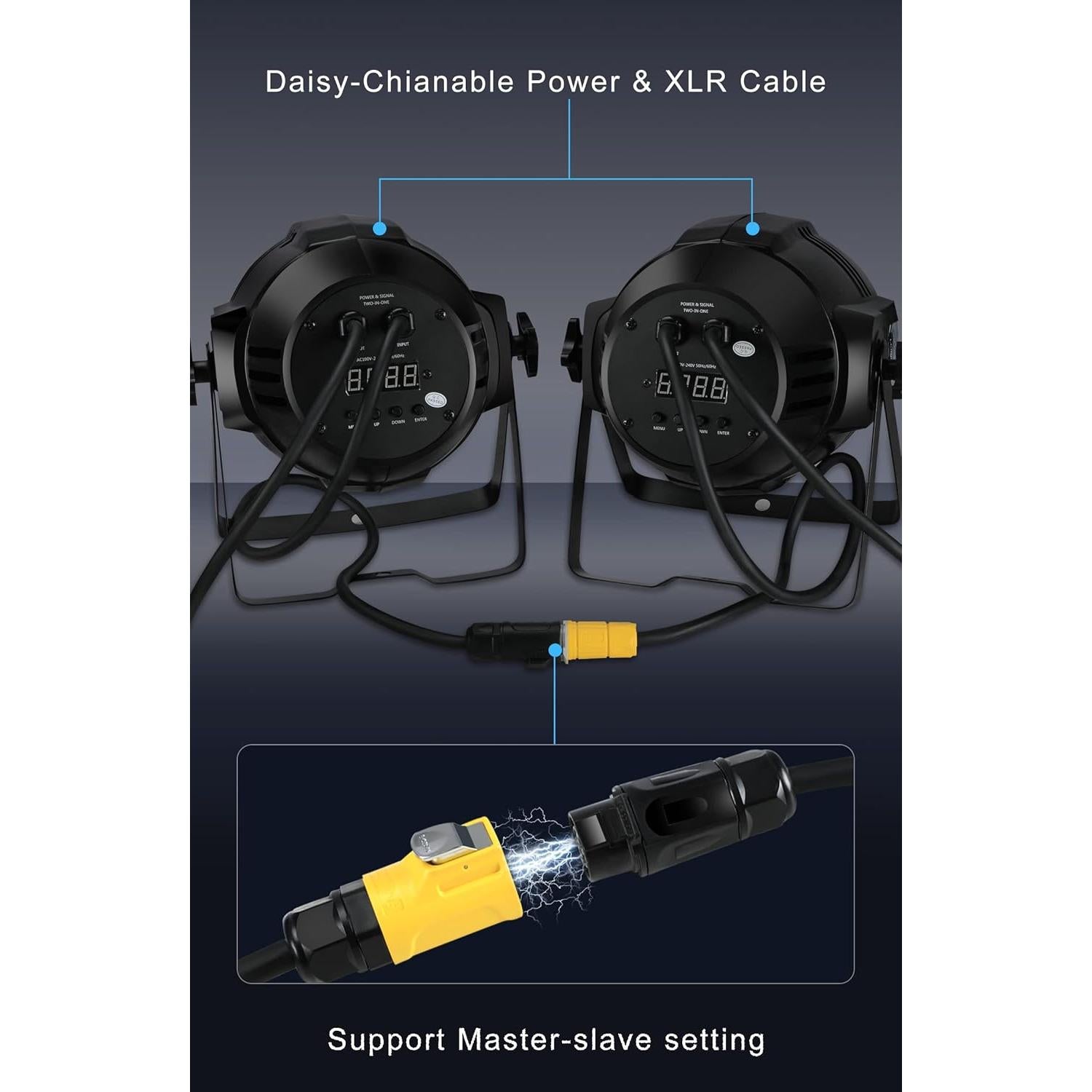 BETOPPER Focos LED 100W DMX para Escenario y Eventos