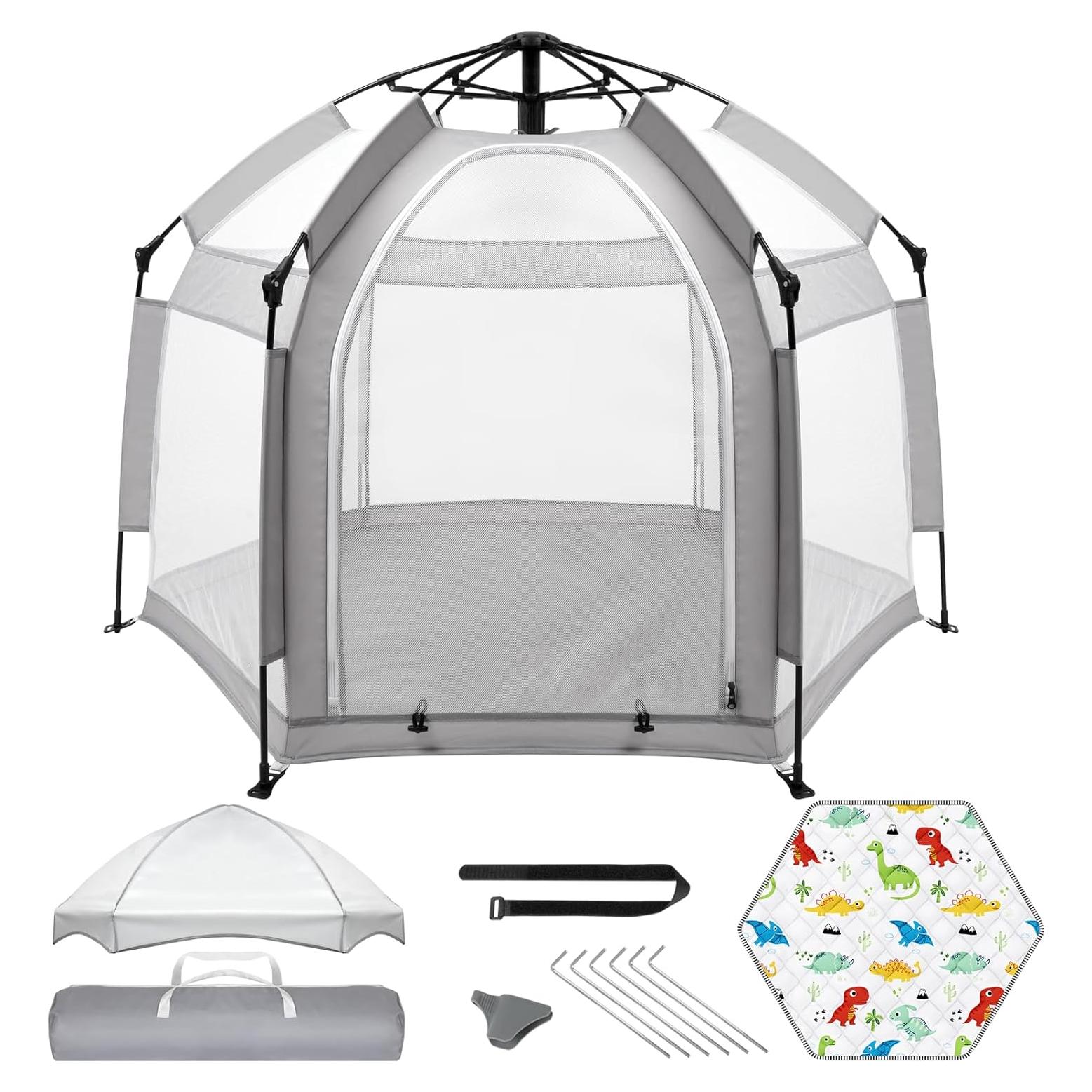 Parque Infantil Plegable Palopalo 150x109 cm con Dosel UPF50+