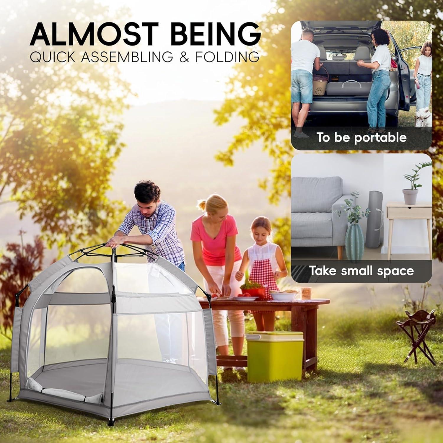 Parque Infantil Plegable Palopalo 150x109 cm con Dosel UPF50+