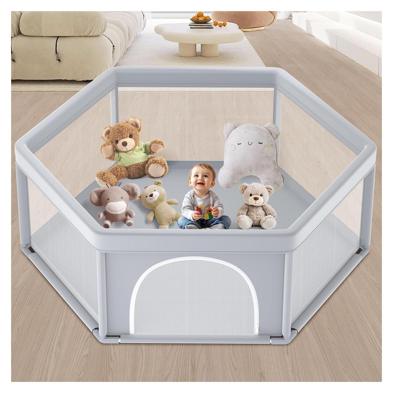 Parque Infantil Hexagonal Estiloso 165x165 cm - Seguro y Resistente