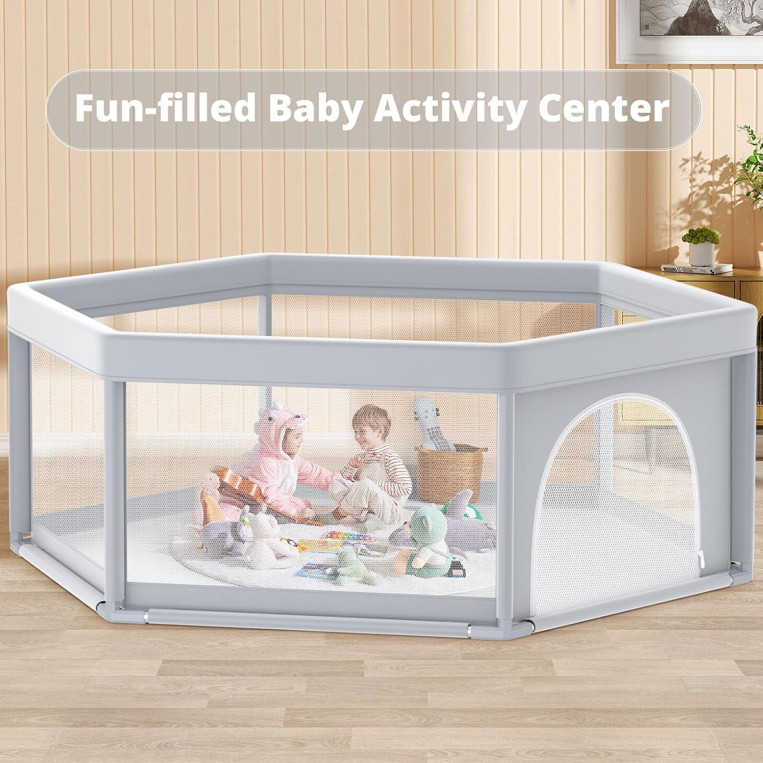 Parque Infantil Hexagonal Estiloso 165x165 cm - Seguro y Resistente