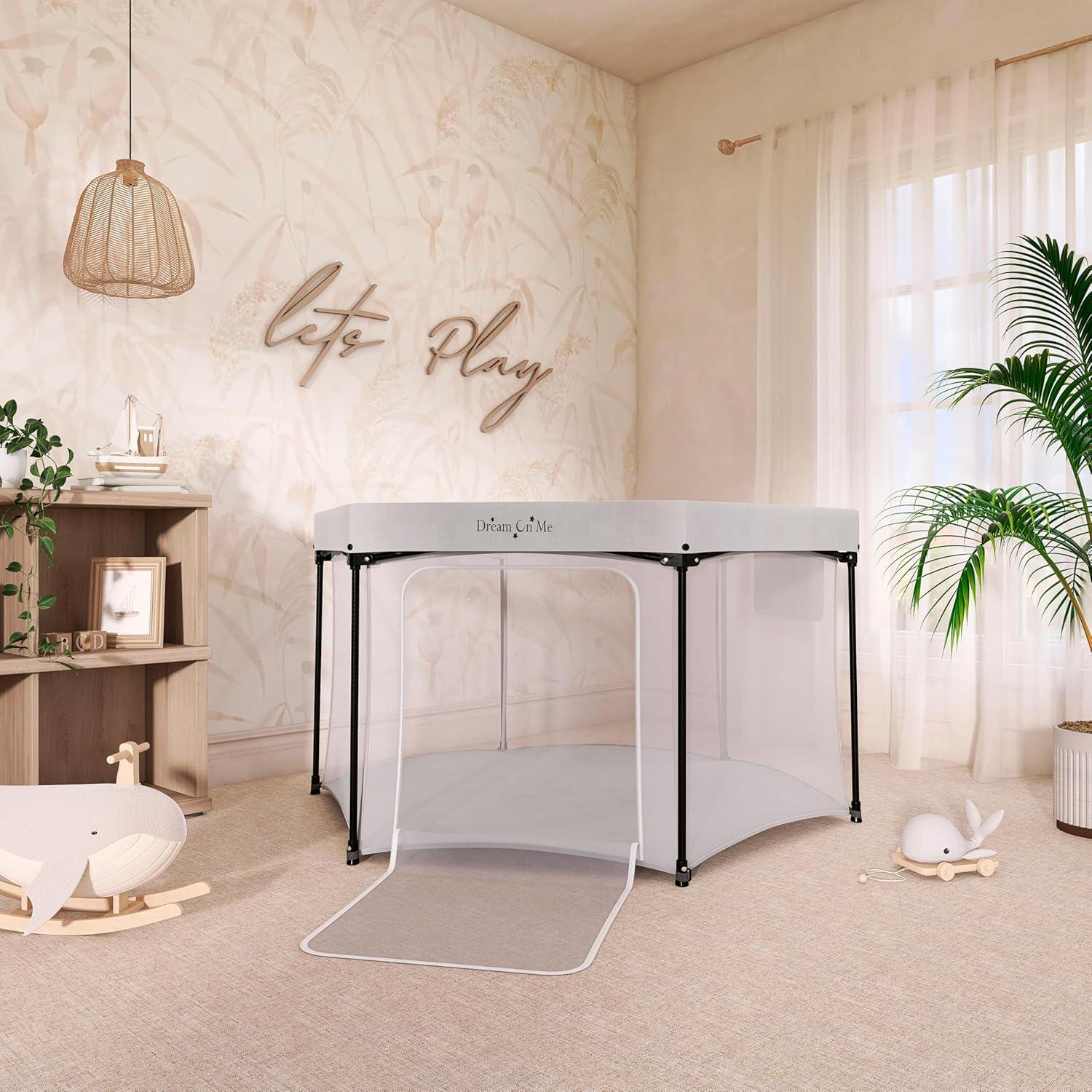 Parque Infantil Dream On Me Onyx Gris - Portátil y Ligero