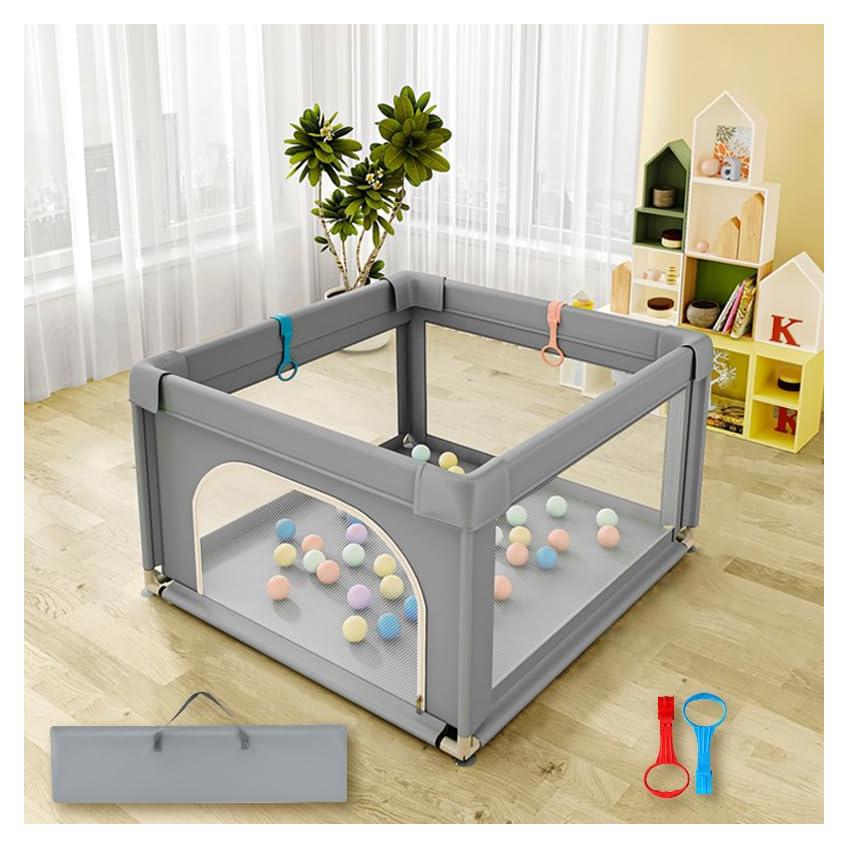 Parque Infantil 91.44 cm Gris - Valla Segura para Bebés