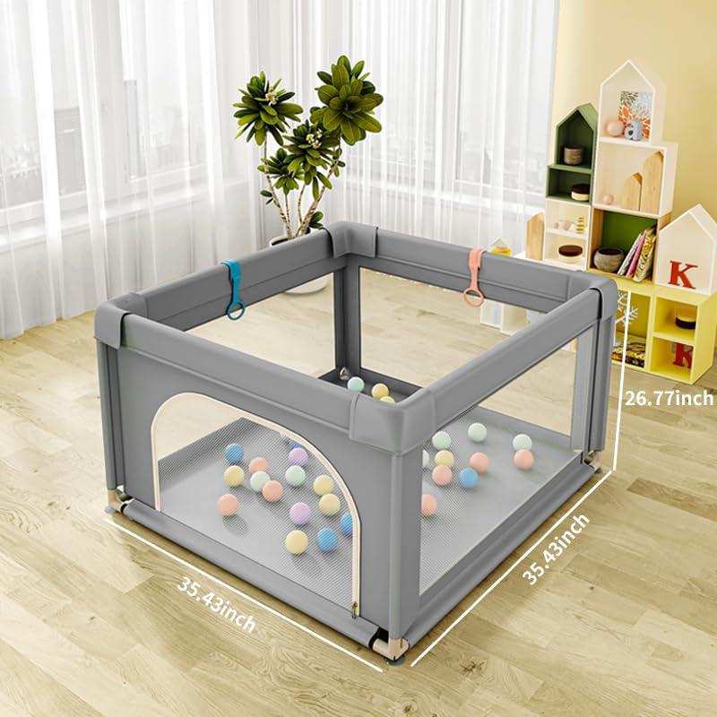 Parque Infantil 91.44 cm Gris - Valla Segura para Bebés