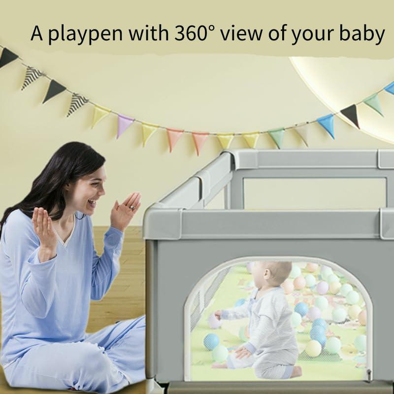 Parque Infantil 91.44 cm Gris - Valla Segura para Bebés