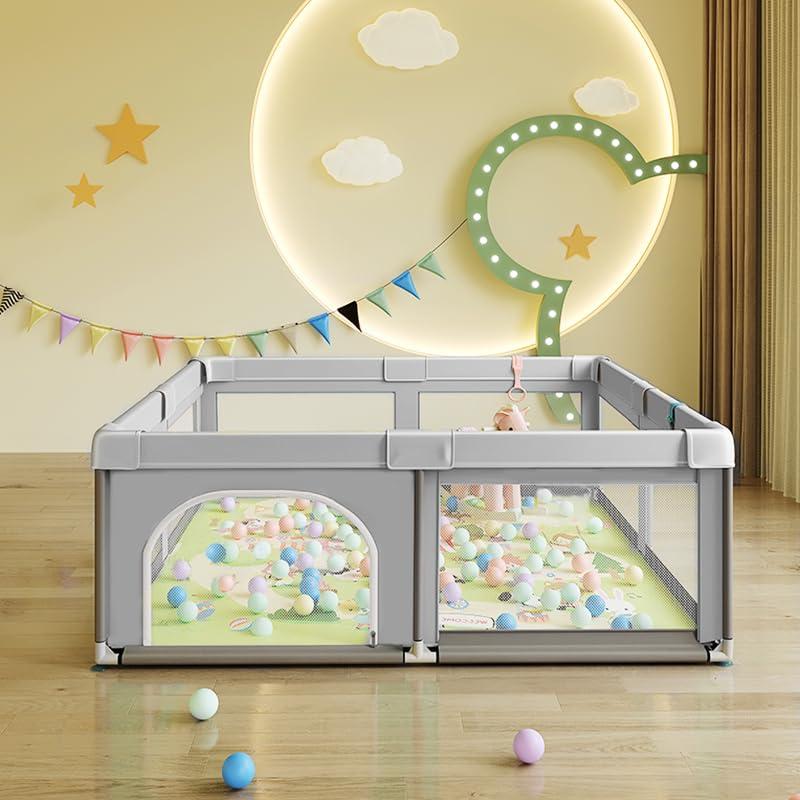 Parque Infantil 91.44 cm Gris - Valla Segura para Bebés