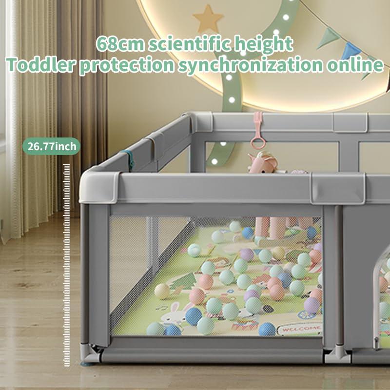 Parque Infantil 91.44 cm Gris - Valla Segura para Bebés