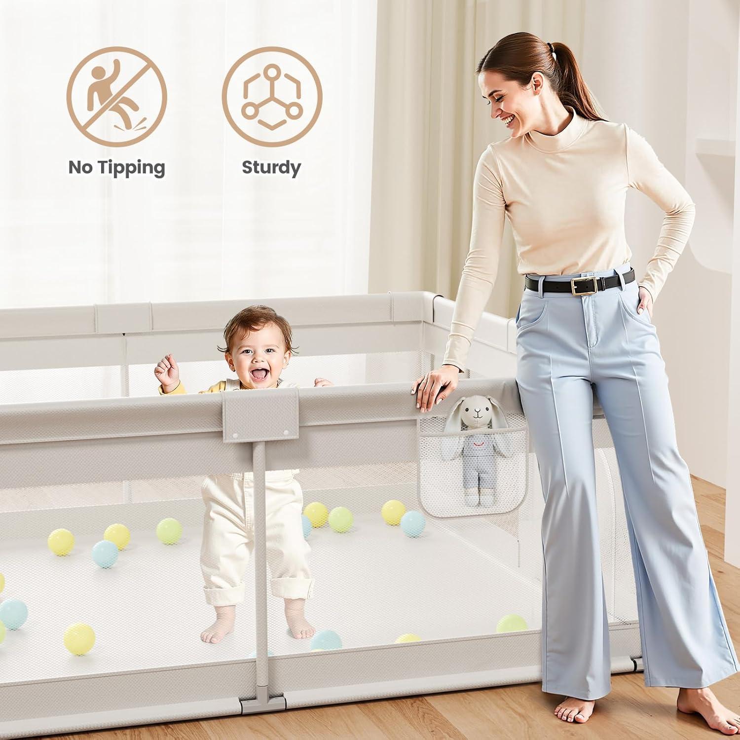 Parque Infantil Extra Grande ZEEBABA 175x200cm con Puerta