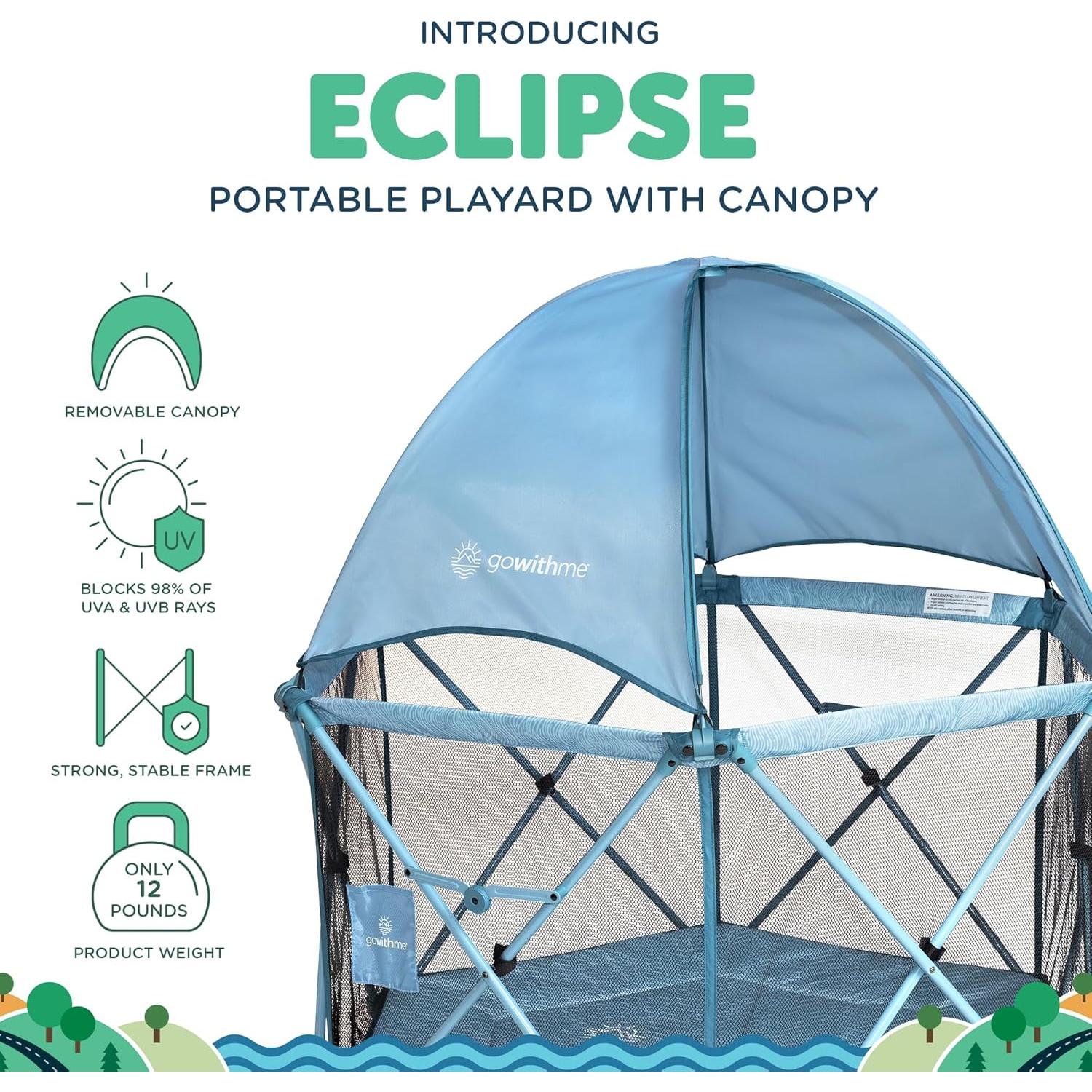 Parque Infantil Portátil Baby Delight Eclipse Deluxe Onda Azul