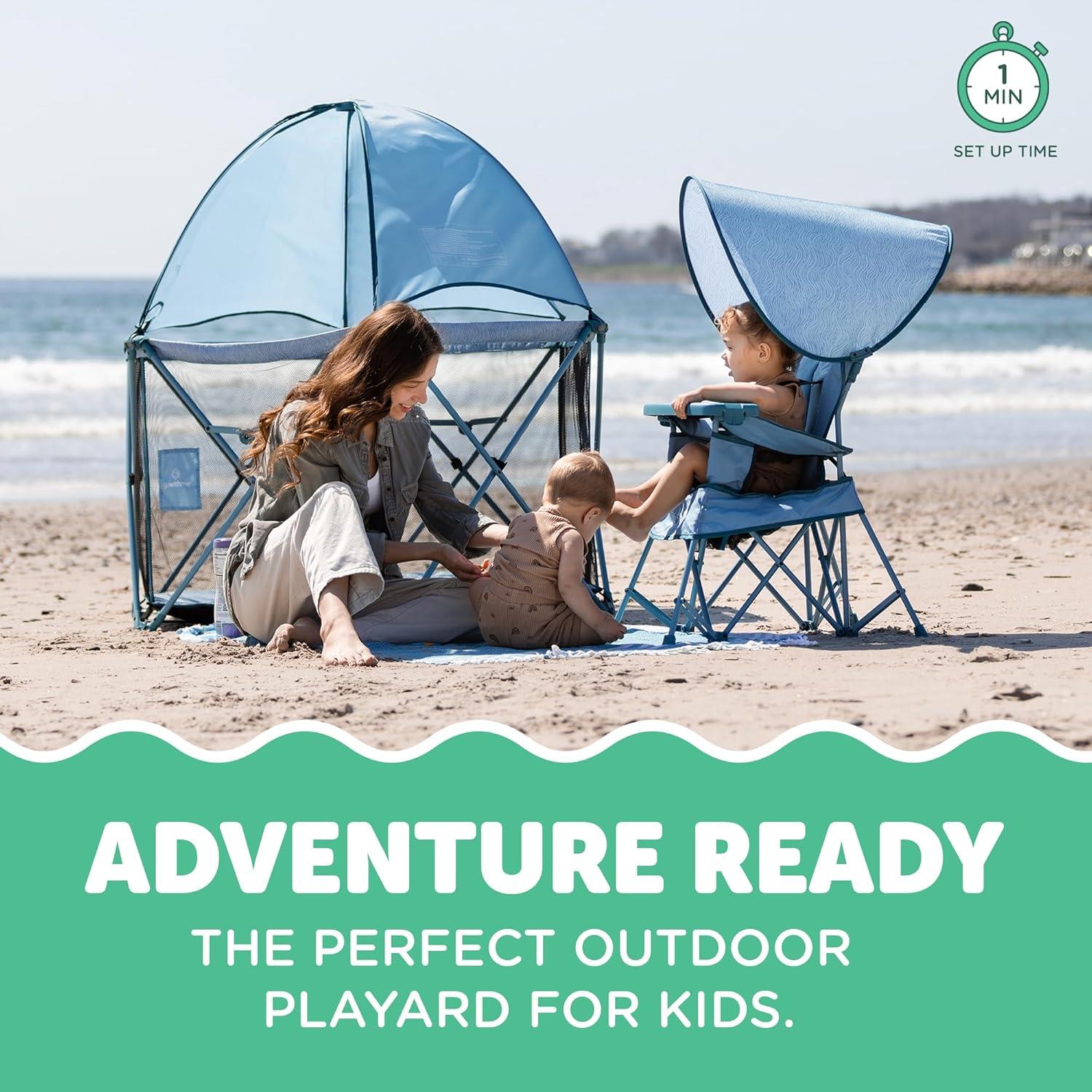 Parque Infantil Portátil Baby Delight Eclipse Deluxe Onda Azul