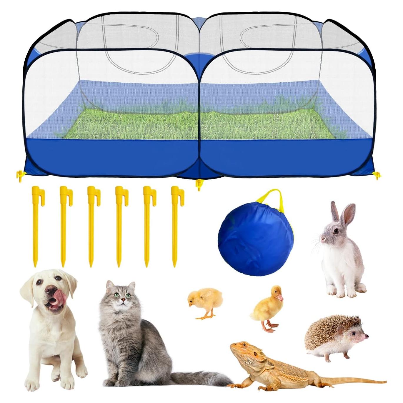 Parque de Juegos para Mascotas GABraden Azul 185x76 cm