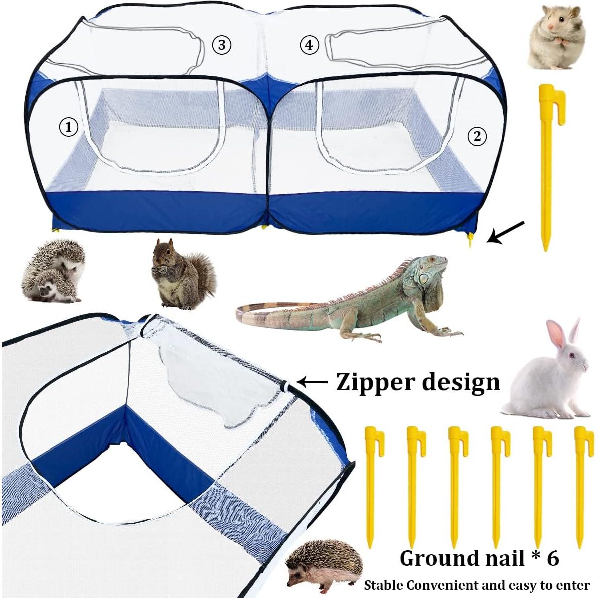 Parque de Juegos para Mascotas GABraden Azul 185x76 cm