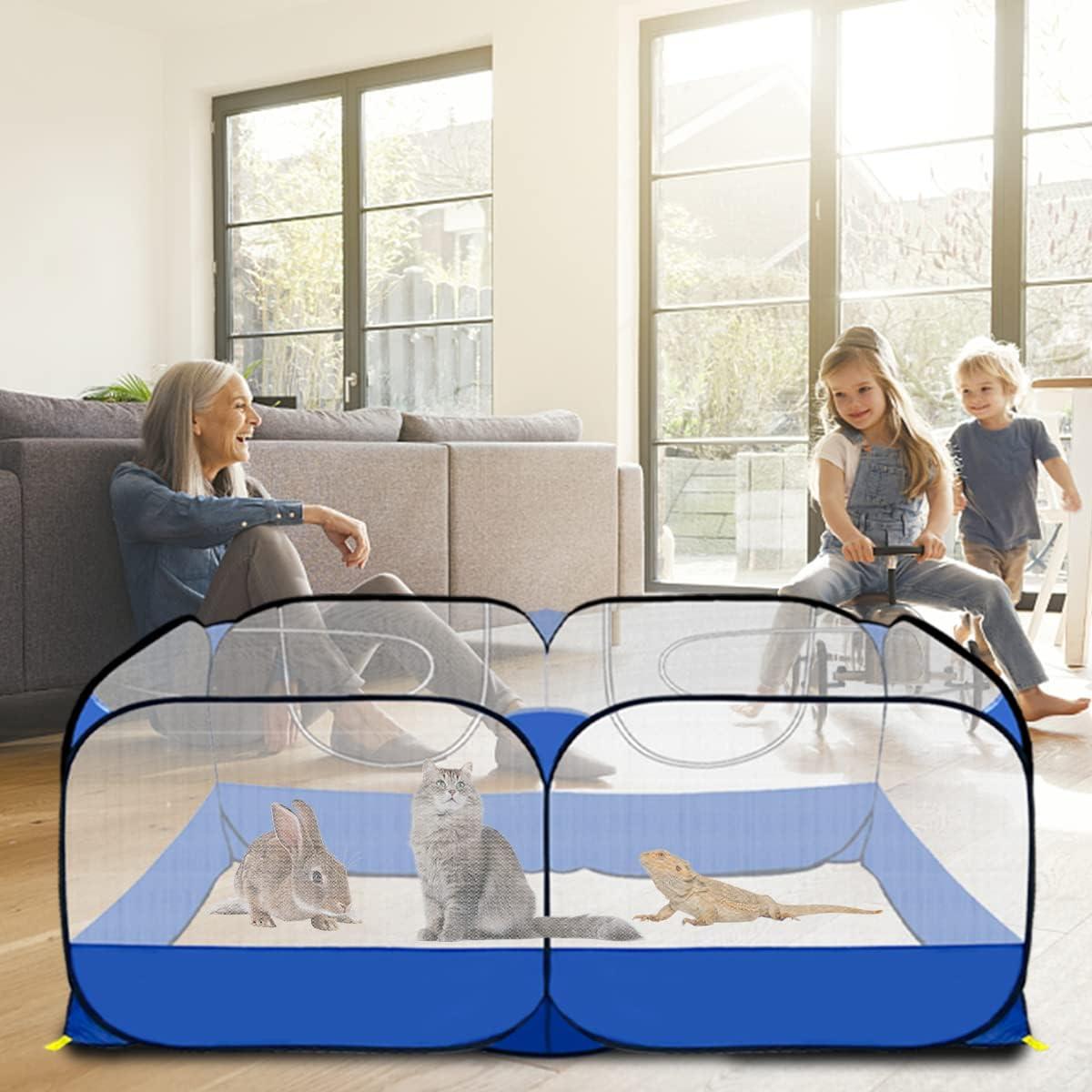 Parque de Juegos para Mascotas GABraden Azul 185x76 cm