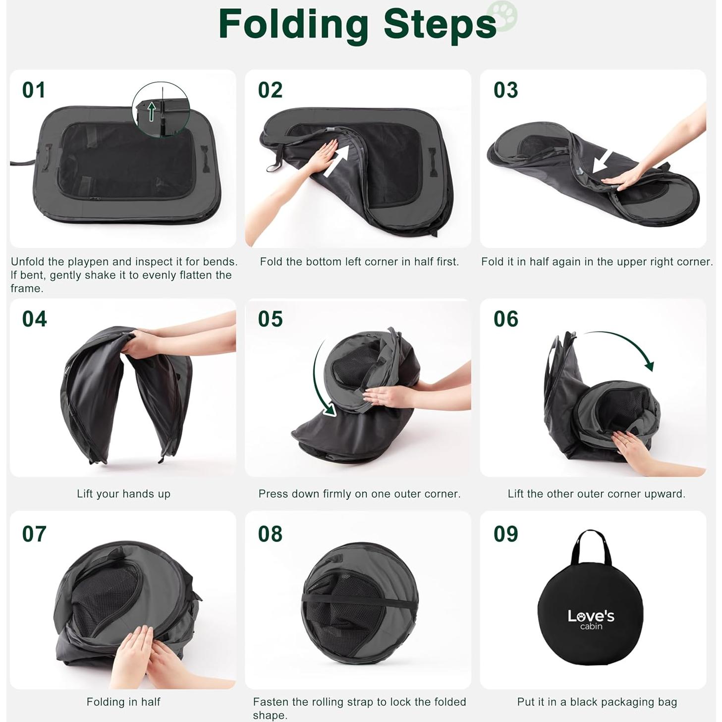 Jaula de Juego para Perros Pequeños Cabaña de Amor Gris S