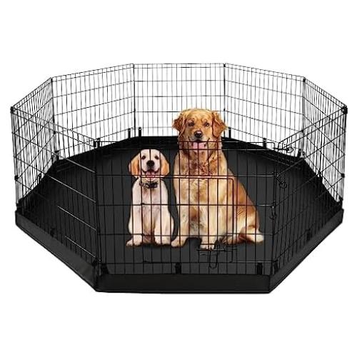 Parque para Perros PJYuCien Plegable 8 Paneles 61cm con Almohadilla