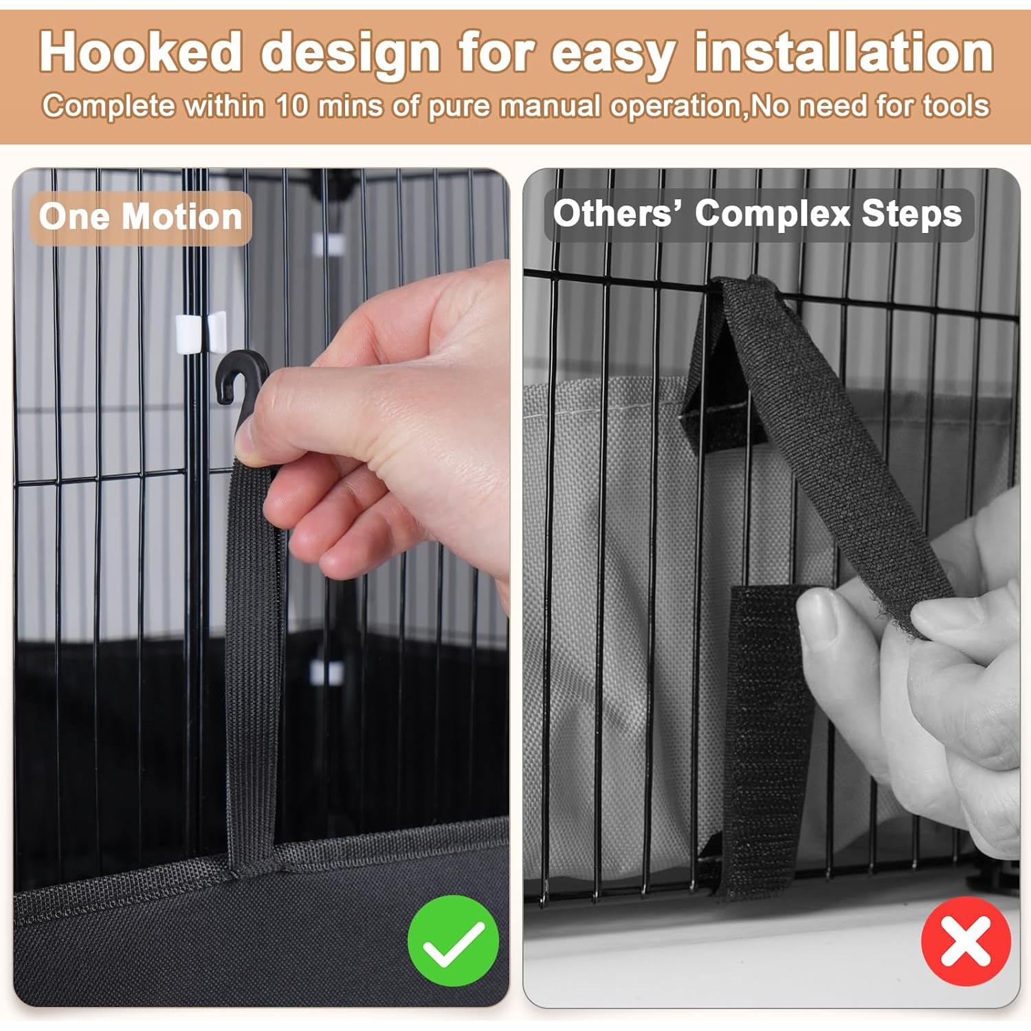 Jaula para Cobayas Tresbro 12 Paneles Negra 121.9x61cm