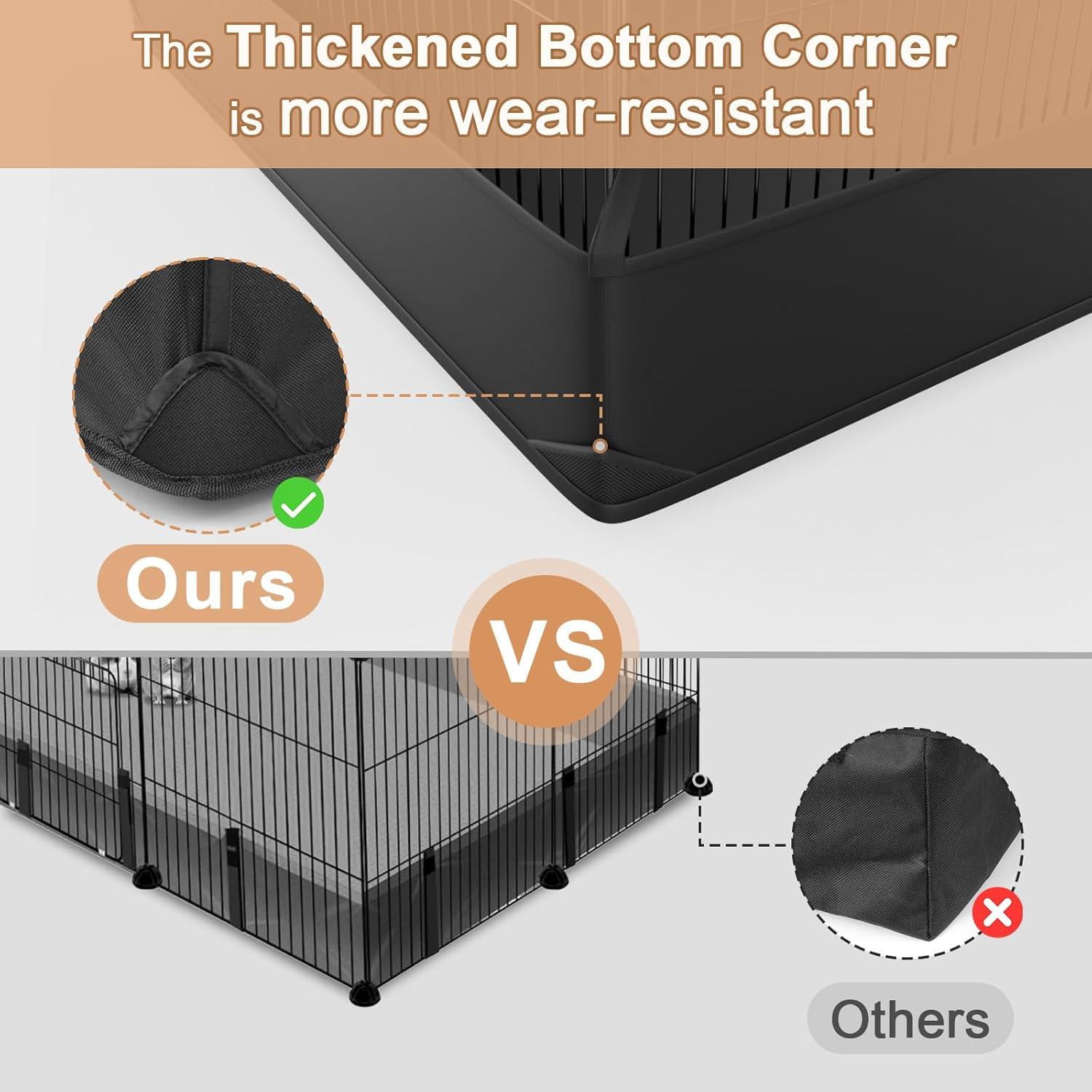 Jaula para Cobayas Tresbro 12 Paneles Negra 121.9x61cm