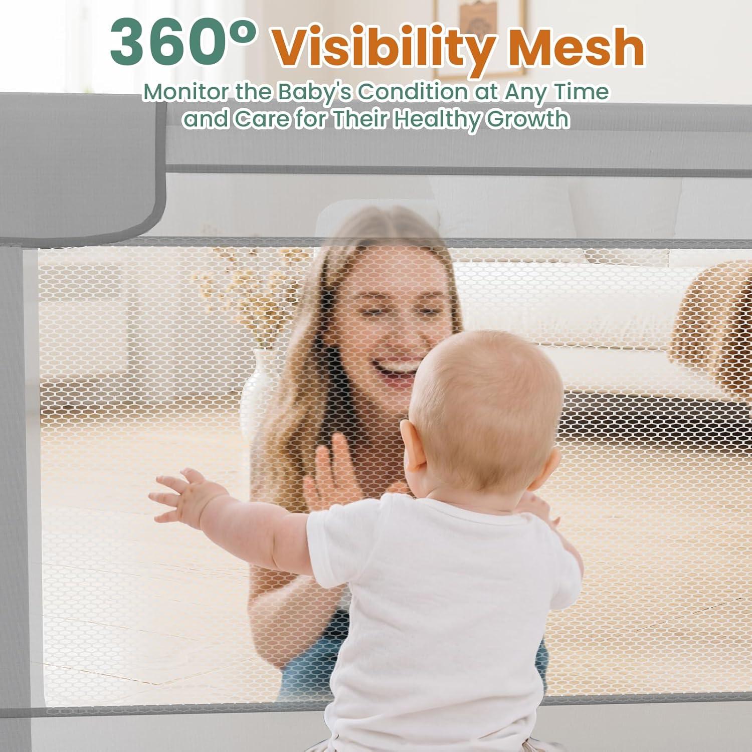 Parque para Bebés Omzer 188x127 cm - Cerca Segura con Ventosas