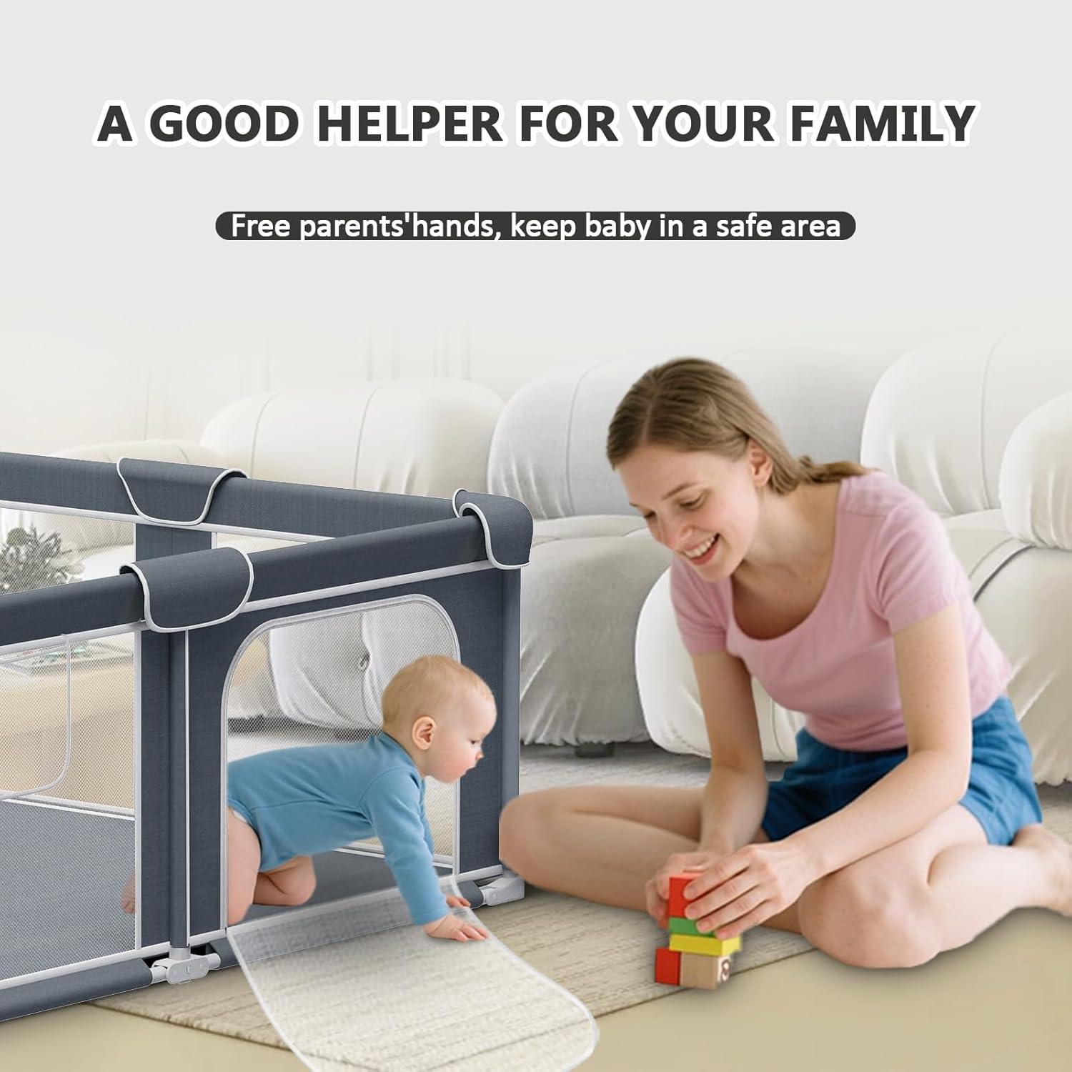 Parque Infantil Plegable G TALECO GEAR 150x180cm con Alfombra