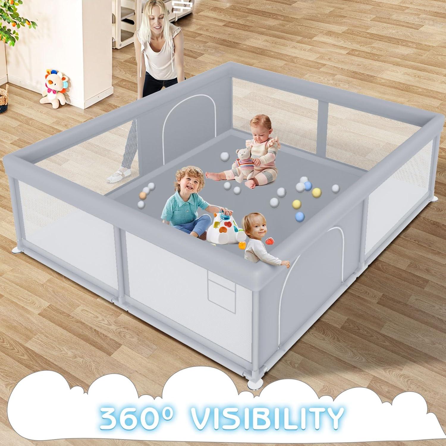 Parque Infantil Grande Besuhot 200x200 cm con Puerta Cremallera