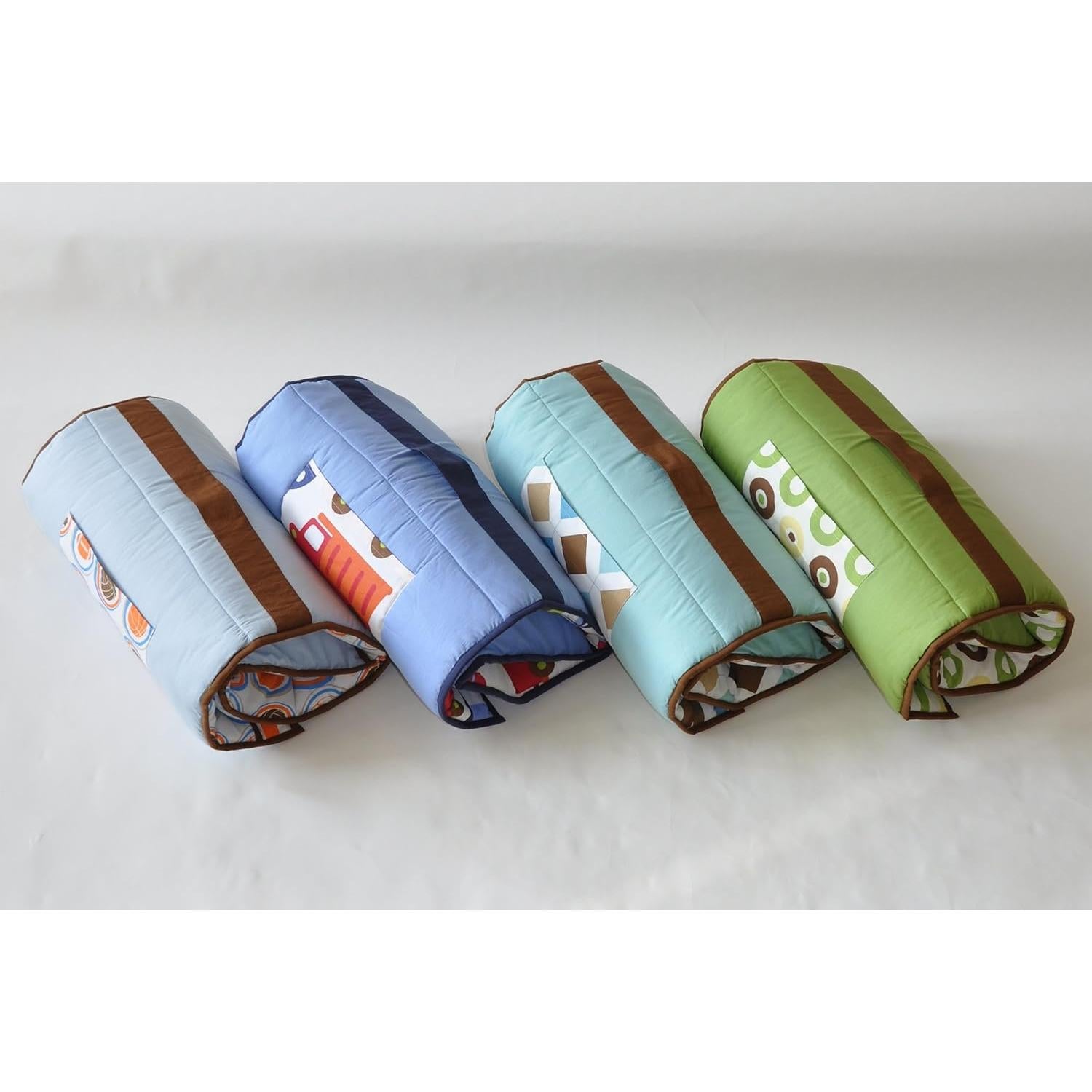 Colchoneta de Siesta Bacati Transporte Azul 100% Algodón 127x51 cm