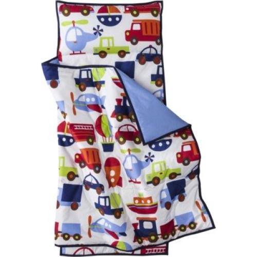 Colchoneta de Siesta Bacati Transporte Azul 100% Algodón 127x51 cm