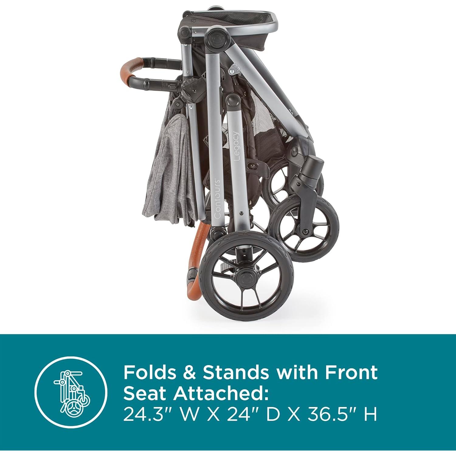 Carrito Convertible Contours Legacy Gris Grafito 1-2 Asientos