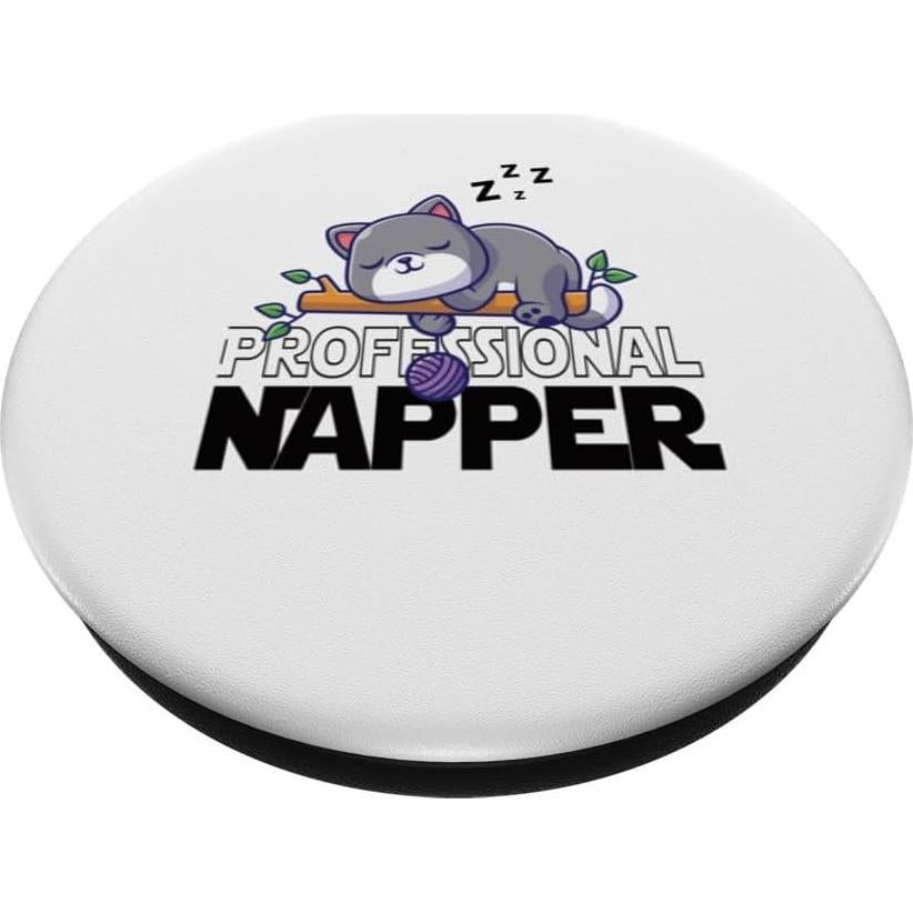 PopSocket Estándar PopGrip Gato Dormilón 136g Negro