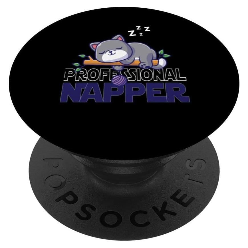 PopGrip estándar PopSockets gato amante de los gatos negro