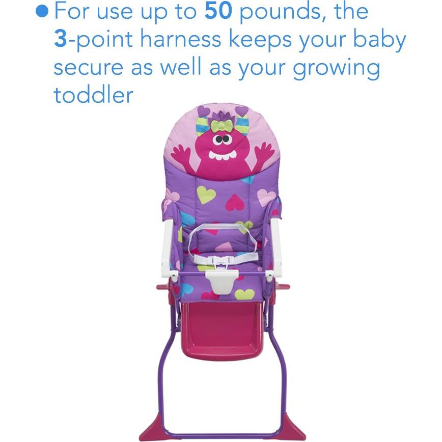 Silla Alta Plegable Cosco Monstruo Shelley para Bebés