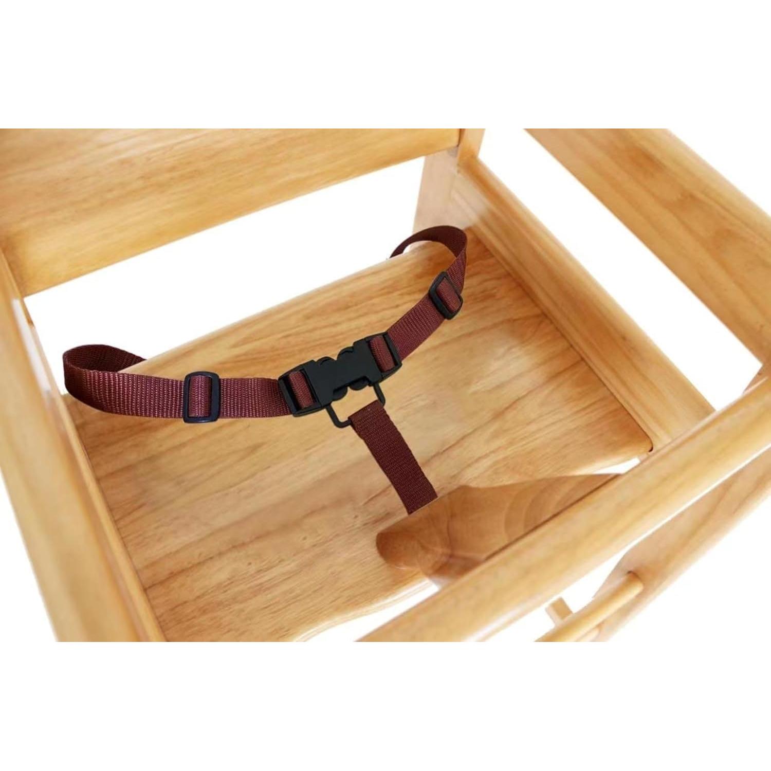 Silla Alta de Madera Natural LA Baby para Bebés - Apilable