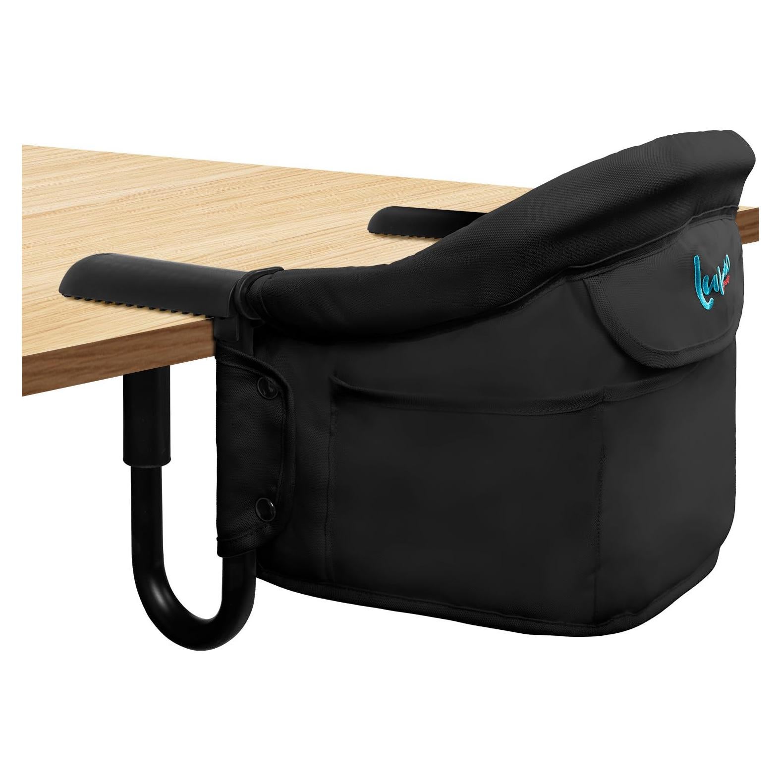 Silla Alta Plegable Portátil para Bebés 6-36 Meses - Negro