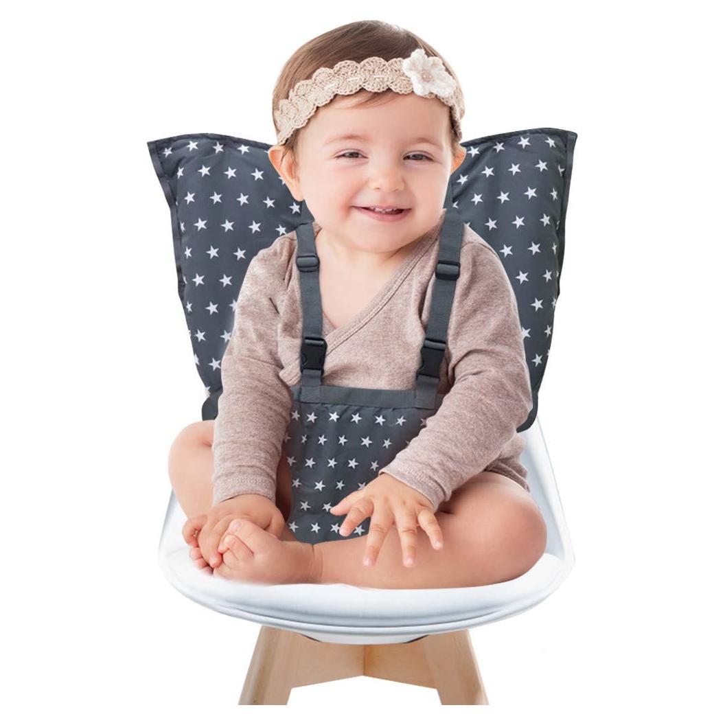 Silla Alta Portátil MINGRI para Bebés con Arnés de Seguridad