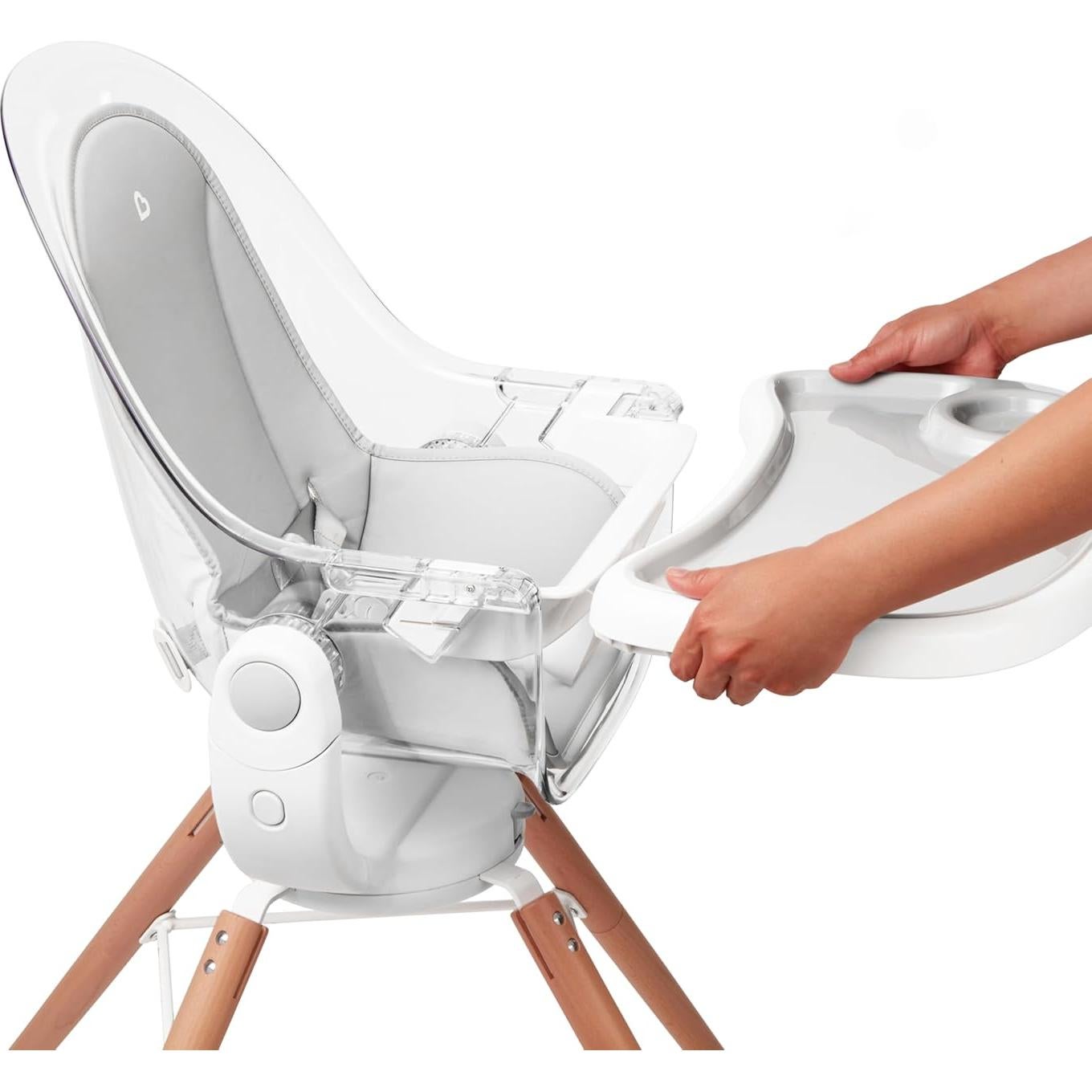 Silla Alta Giratoria 360° Munchkin Nube para Bebés - Blanco y Gris