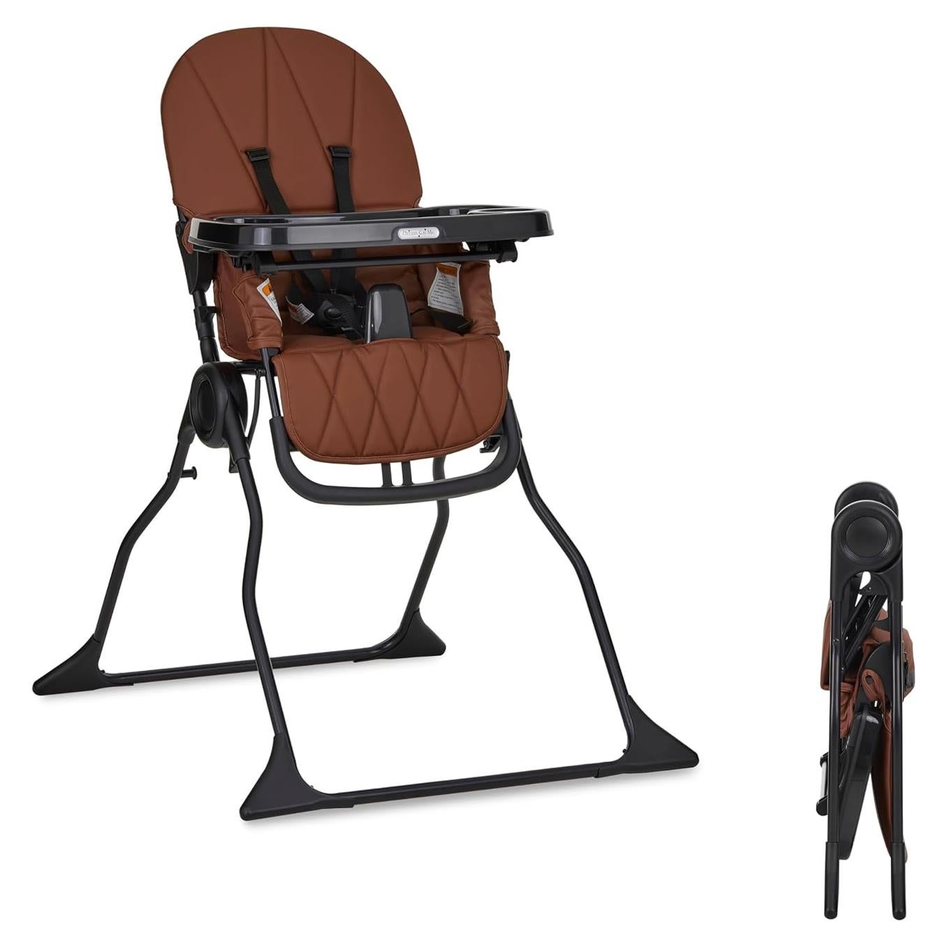 Silla Alta para Bebés Dream On Me Snack & Stow Cognac Plegable