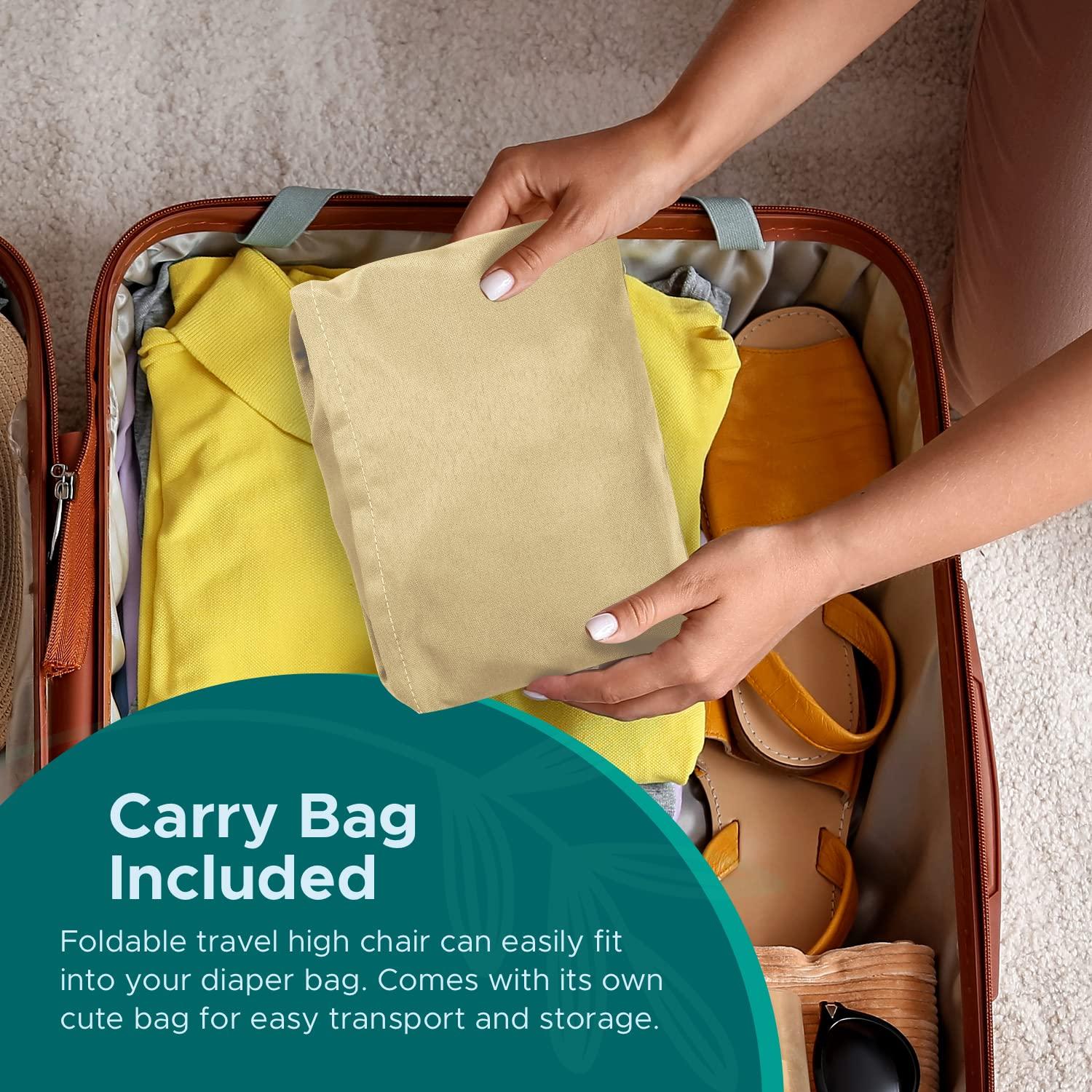 Silla Alta Portátil Baby Pick Beige - Plegable y Lavable