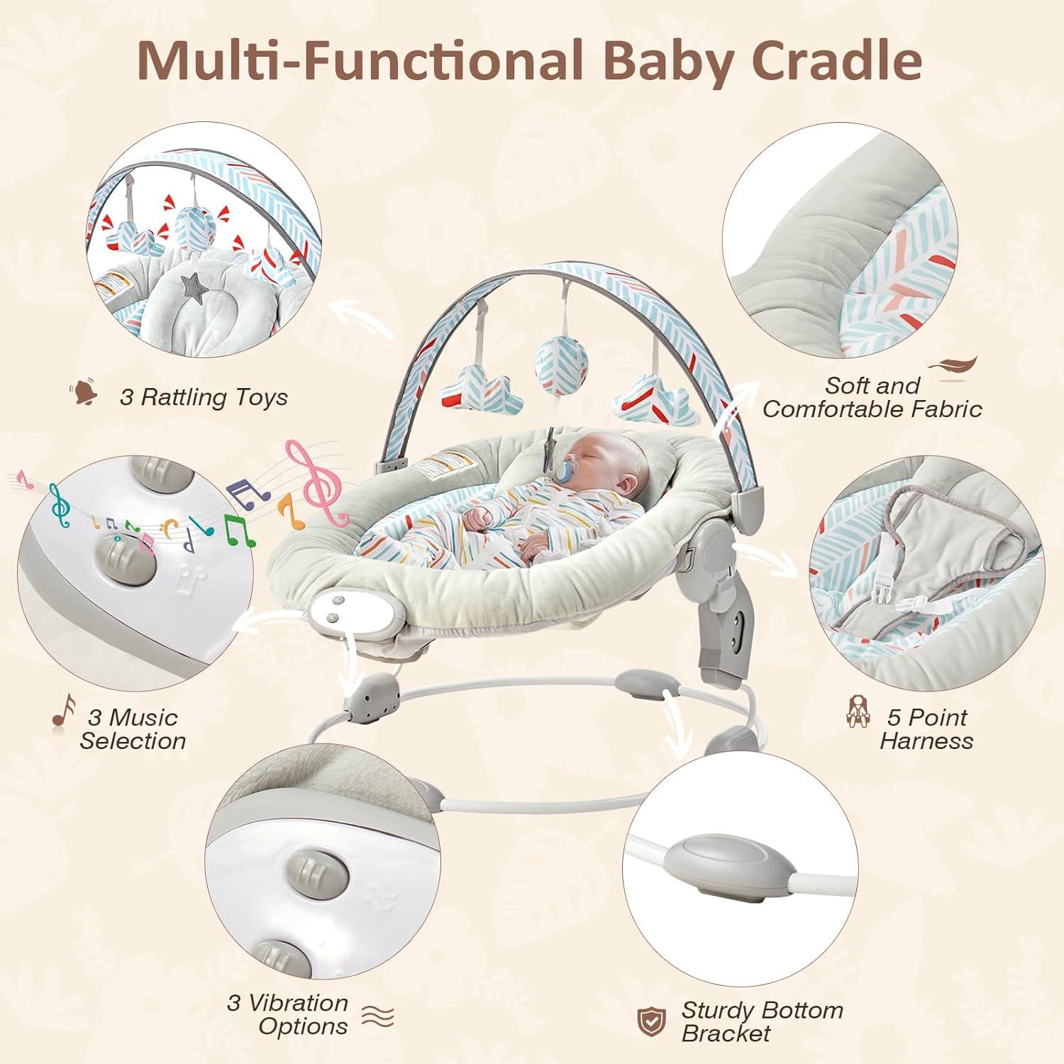 Silla Alta de Madera Amarilla con Columpio y Bandeja - 8.16 kg
