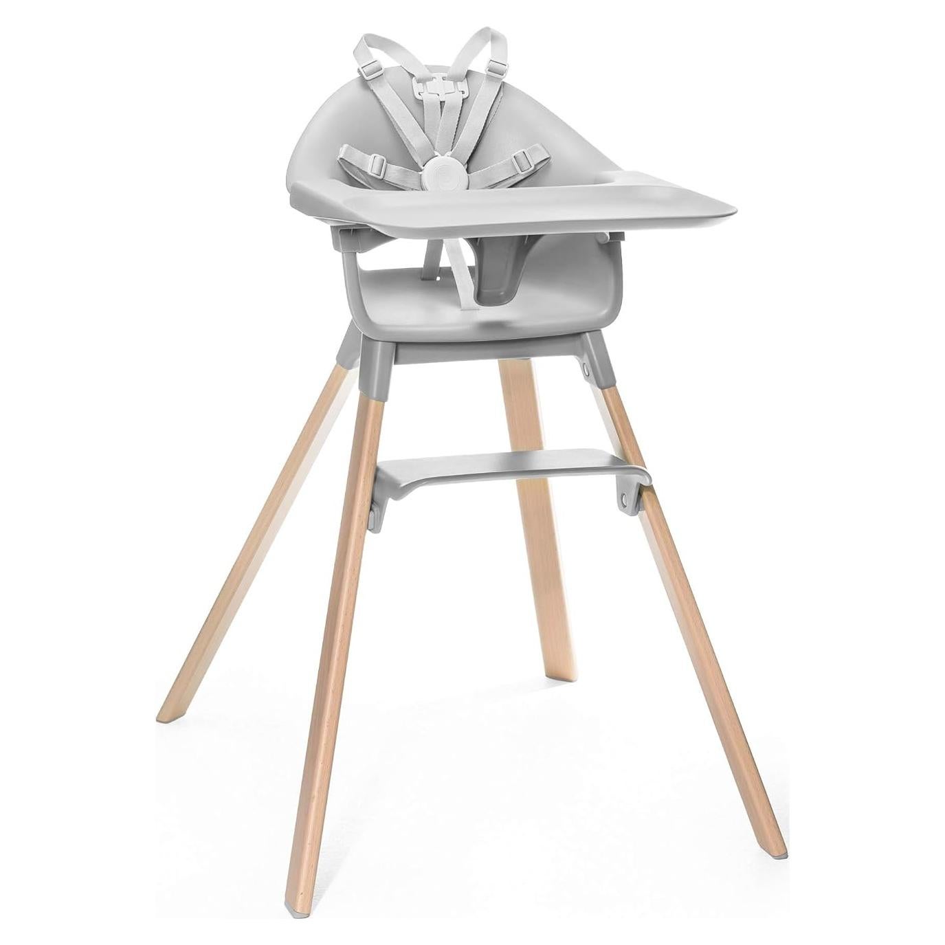 Silla Alta Stokke Clikk Gris Nube con Bandeja y Arnés