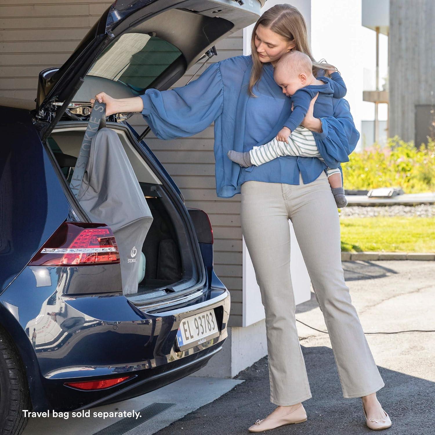 Silla Alta Stokke Clikk Gris Nube con Bandeja y Arnés
