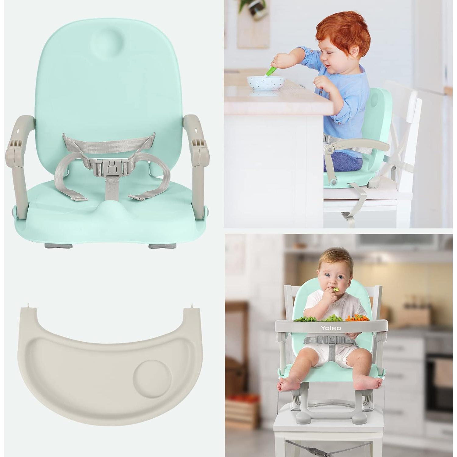 Silla Alta Plegable para Bebé YOLEO Ajustable Verde 1.8kg